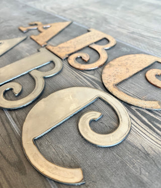 2 Inch Metal Letters and Numbers - Rusty or Natural Steel
