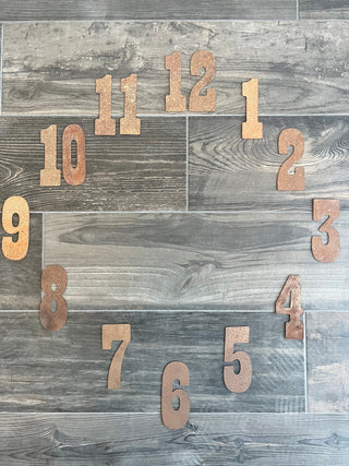 5 Inch Metal Clock Number Set - Rusty or Natural Steel Finish