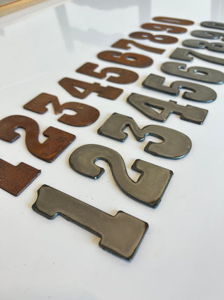 3 Inch Metal Clock Number- Rusty or Natural Steel