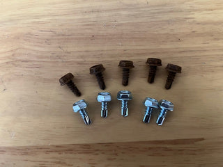 #8 x 1/2 Inch Self Taping Hex Head Screws - Rusty or Silver