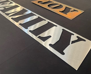 8 Inch Metal Letter and Number Stencils- Multiple Finish Options to choose from