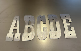 10 Inch Metal Letters and Numbers - Rusty or Natural Steel