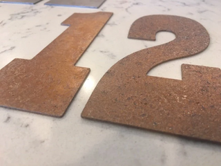 10 Inch Clock Number Set - Includes Numbers 1-12 - Rusty or Natural Steel