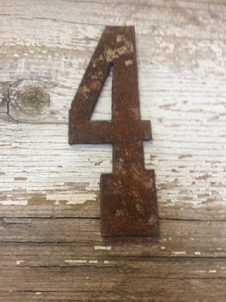 10 Inch Metal Letters and Numbers - Rusty or Natural Steel