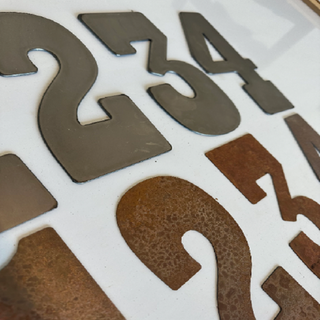 10 Inch Clock Number Set - Includes Numbers 1-12 - Rusty or Natural Steel
