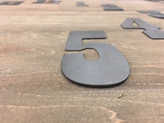 10 Inch Metal Letters and Numbers - Rusty or Natural Steel
