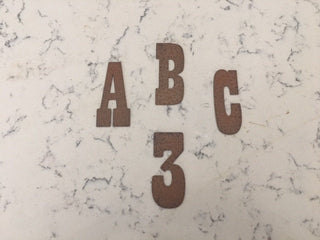 3 Inch Metal Letters and Numbers - Rusty or Natural Steel