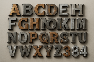 metal letters and numbers