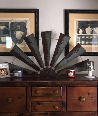 Large 47 Inch Rustic Windmill Half