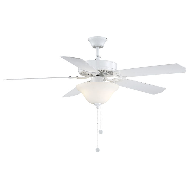 First Value 52" 2-Light Ceiling Fan in White White