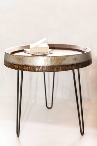 Wine Barrel Head Table 22″ Legs
