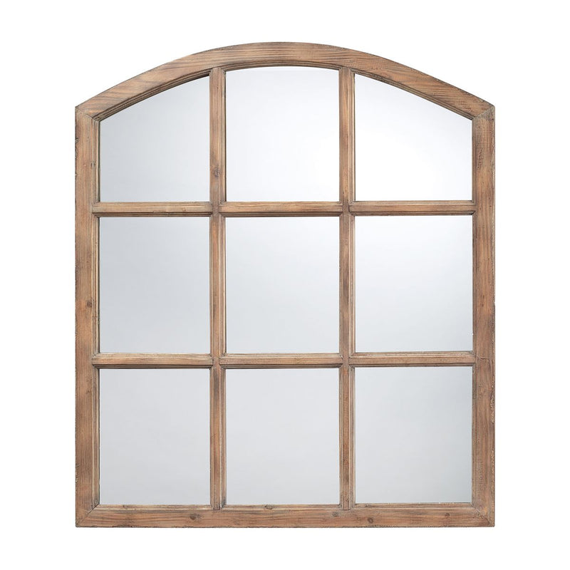 Large Wall Mirror with Light Wooden Frame