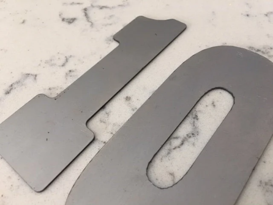 2 Inch Metal Letters and Numbers - Rusty or Natural Steel Finish