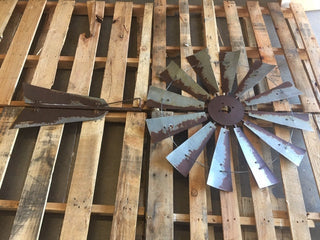 Large 38 Inch Windmill Decor with Rustic Tail