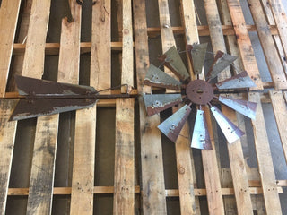 Medium 30 Inch Windmill Head with Rustic Tail