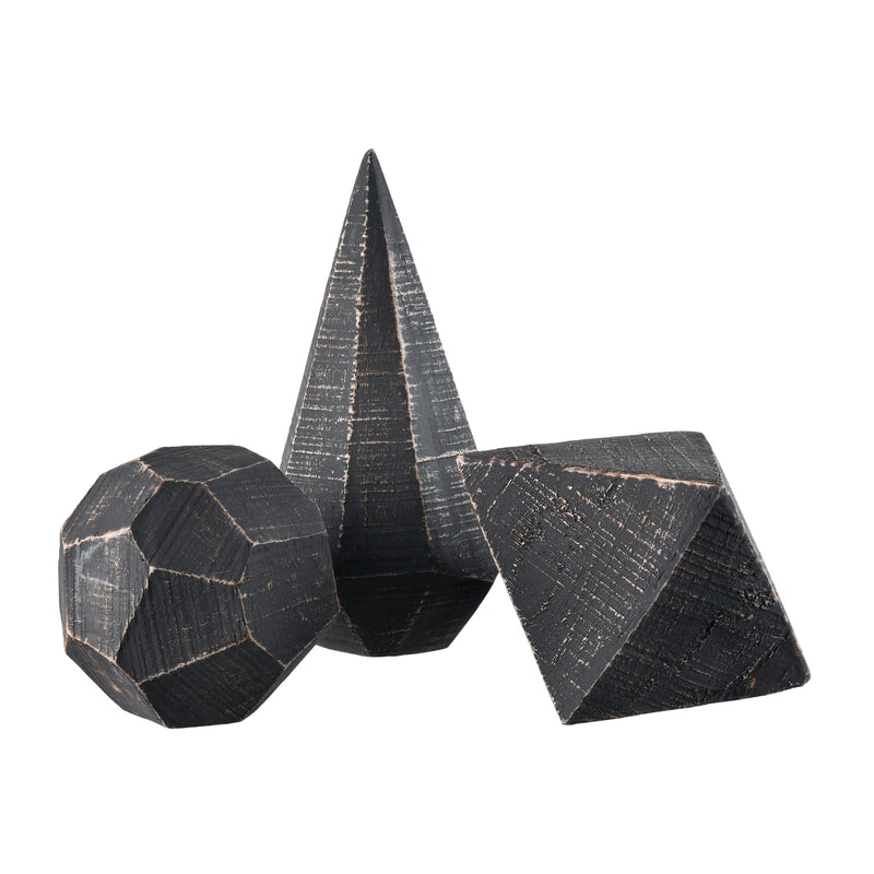 Copas Decorative Objects - Set of 3 Black