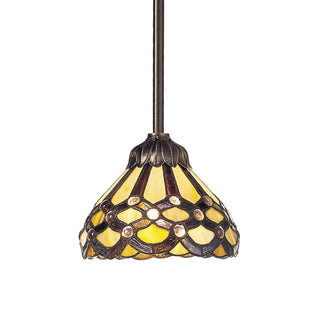 Jewel 7'' Wide 1-Light Mini Pendant - Tiffany Bronze