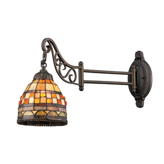 Jewelstone 12'' High 1-Light Sconce - Tiffany Bronze