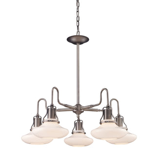 Centennial Park 10'' High 5-Light Chandeliers - Antique Pewter