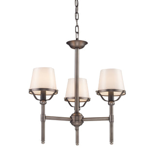 Sutton Place 19'' Wide 3-Light Chandeliers - Pewter