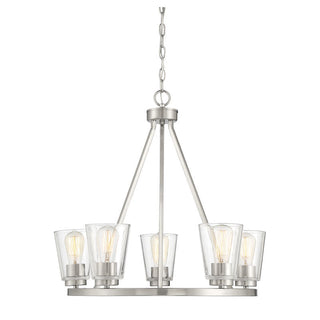 Calhoun 5-Light Chandelier in Satin Nickel Satin Nickel