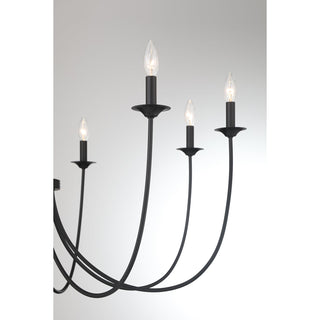 Stonecrest 8-Light Chandelier in Matte Black