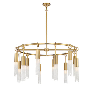 Chelsea 12-Light Chandelier in Warm Brass