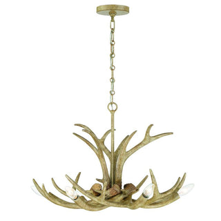 Daniels 6-Light Chandelier in Natural Antler Natural Antler