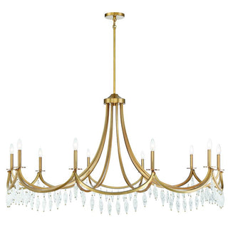 Kameron 10-Light Chandelier in Warm Brass Warm Brass