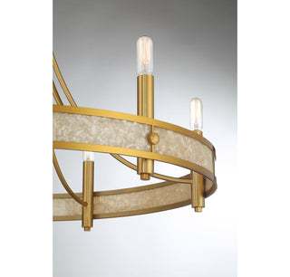 Camden 6-Light Chandelier in Warm Brass