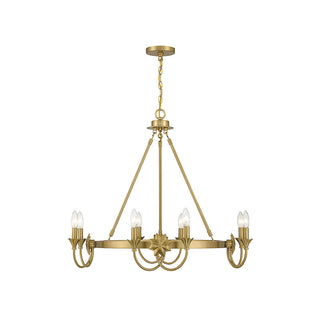 Sullivan 8-Light Chandelier in Warm Brass Warm Brass