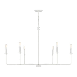 Salerno 6-Light Chandelier in White Bisque Bisque White