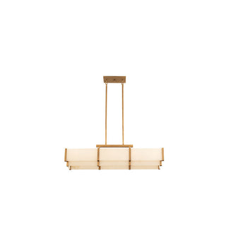 Orleans 5-Light Linear Chandelier in Distressed Gold Distressed Gold