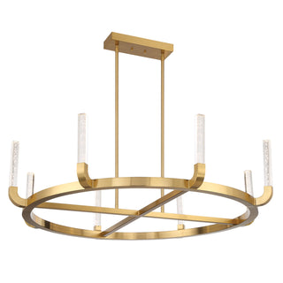 Del Mar 8-Light LED Chandelier in Warm Brass by Breegan Jane