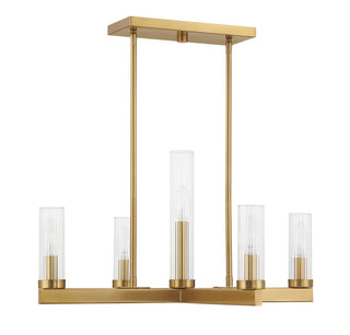 Carina 5-Light Chandelier in Warm Brass