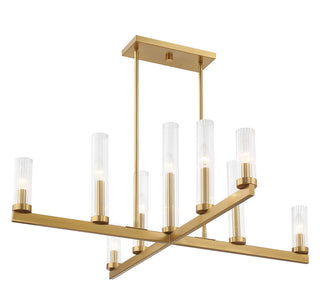 Carina 9-Light Chandelier in Warm Brass