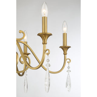 Fairchild 6-Light Chandelier in Warm Brass