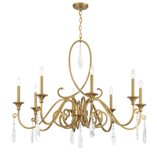 Fairchild 8-Light Chandelier in Warm Brass