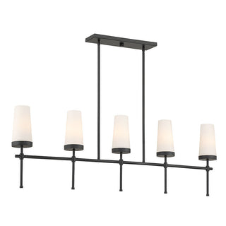 Haynes 5-Light Linear Chandelier in Matte Black Matte Black