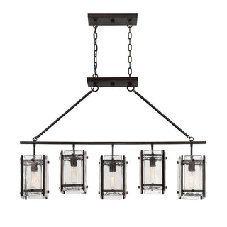 Glenwood 5-Light Linear Chandelier in English Bronze English Bronze