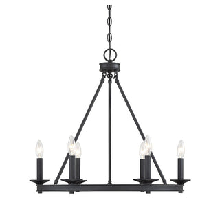 Middleton 6-Light Chandelier in Matte Black Matte Black