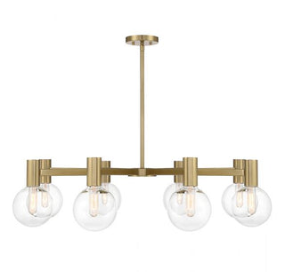 Wright 8-Light Chandelier in Warm Brass