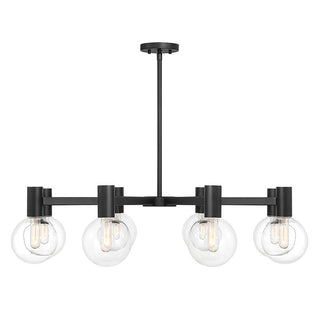 Wright 8-Light Chandelier in Matte Black Matte Black