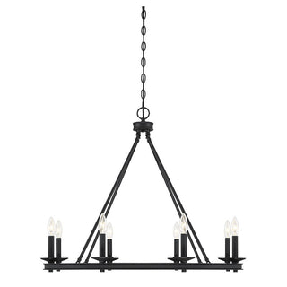 Middleton 8-Light Chandelier in Matte Black Matte Black