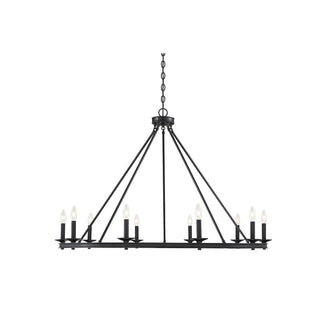 Middleton 10-Light Chandelier in Matte Black Matte Black