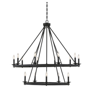 Middleton 15-Light Chandelier in Matte Black Matte Black