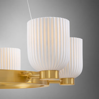 Isla Blanca 6-Light Chandelier in Warm Brass by Breegan Jane