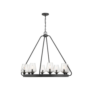 Carlton 8-Light Chandelier in Matte Black Matte Black