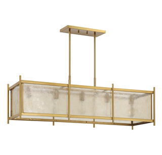 Jacobs 5-Light Linear Chandelier in Warm Brass