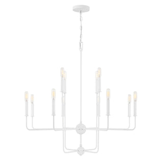 Avondale 12-Light Chandelier in Bisque White